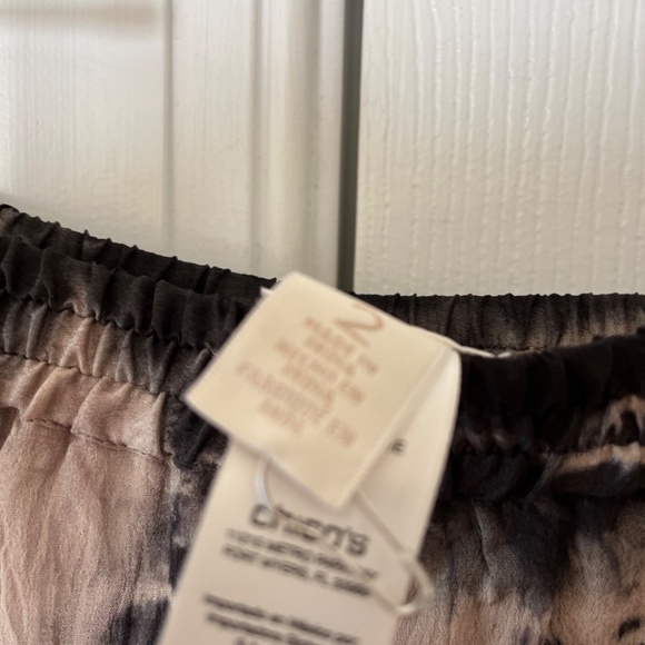 Chico’s Ombré Tie Dye Fringe Lined Maxi Skirt, sz. 2 - Picture 6 of 8